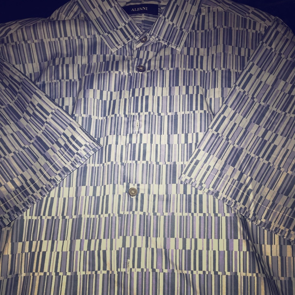 Alfani Short Sleeve Button Up